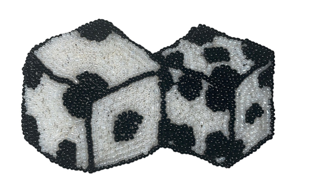 Dice with Black and White Beads 2.5