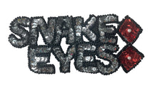Load image into Gallery viewer, &quot;Snake Eyes&quot; Applique Sequin Beaded 2&quot; x 4.5&quot;