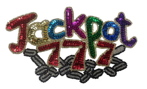 Jackpot Multi Colored Sequins and Beads 4.25" x 7"