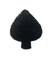 Playing Card Suit Spade with Black Beads 2