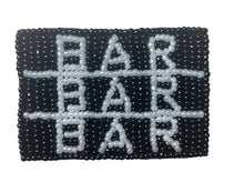 Load image into Gallery viewer, Triple Bar Slot Machine Result with Black and White Beads 2.5&quot; x 3&quot;