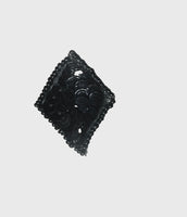 Diamond Card Suit All Black Applique 1.5