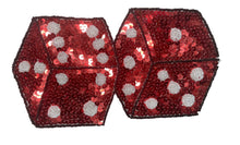Load image into Gallery viewer, Dice with Red Black White Sequins and Beads 4&quot; x 7&quot;