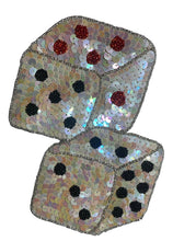 Load image into Gallery viewer, Double Dice White Sequins 4&quot; x 7&quot;