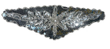 Load image into Gallery viewer, Designer Motif Belt Line with Silver Sequins and Beads 14&quot; x 5.5&quot;