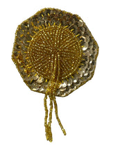 Load image into Gallery viewer, Epaulet with Gold Sequins and Beads 4.5&quot;