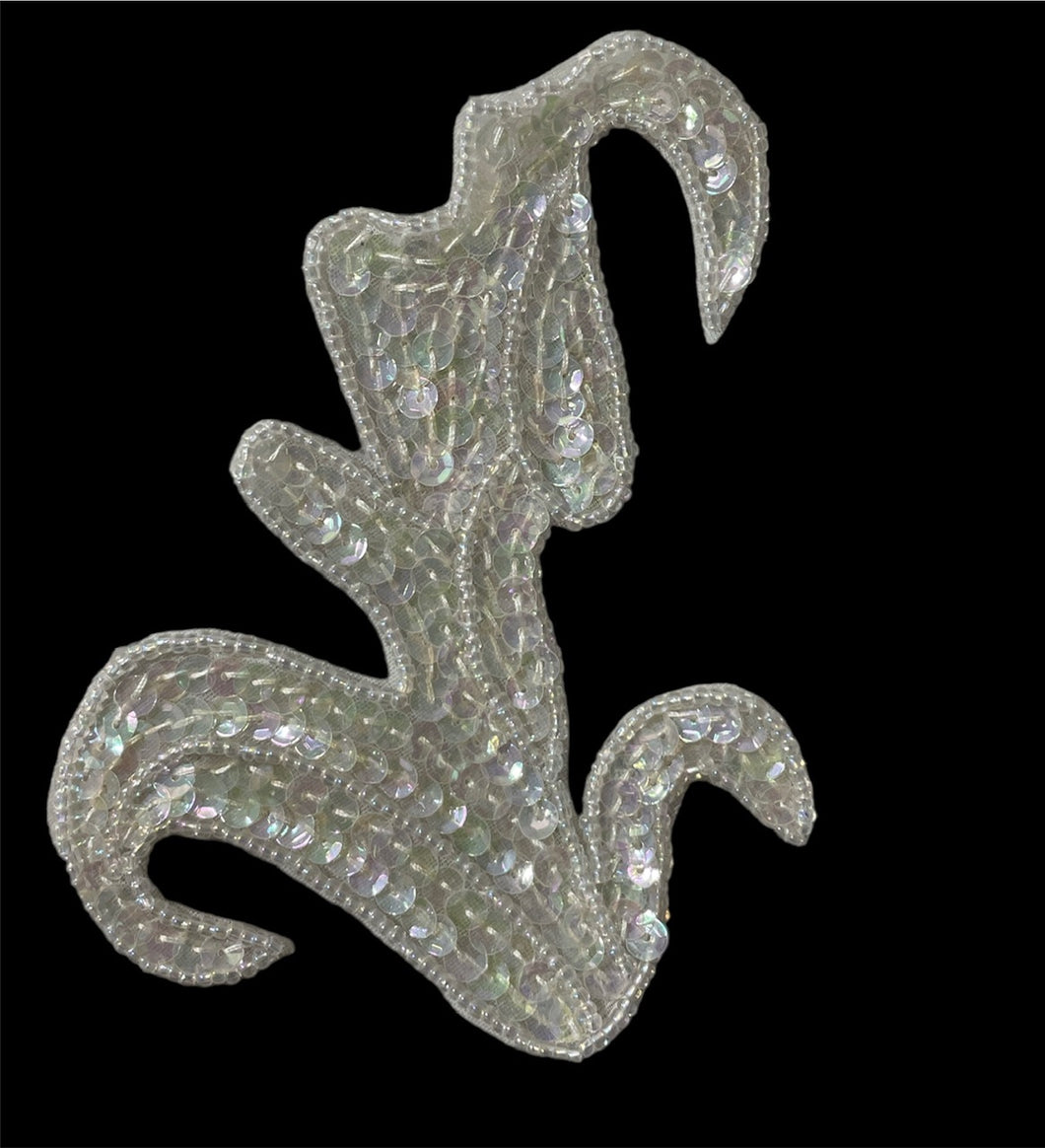 Designer Motif Swirl with Iridescent Beads 5