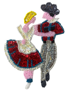 Choice of Color Cowboy and Cowgirl Line Dancing Couple 6" x 4.5"