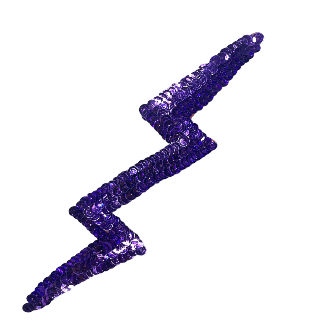 Purple Lightning Bolt with Sequins 8
