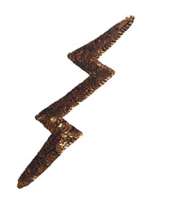 Load image into Gallery viewer, Bronze Lightning Bolt with Sequins 8&quot; X 2&quot;
