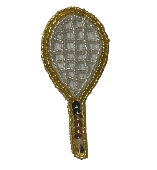 Beaded Racquet Ball Racquet 3.5" x 1.5"