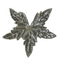 Load image into Gallery viewer, Leaf with Silver Sequins and Beads 5.5&quot;