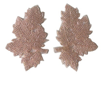 Load image into Gallery viewer, Leaf Pair Pink Beads 4&quot; x 2.5&quot;
