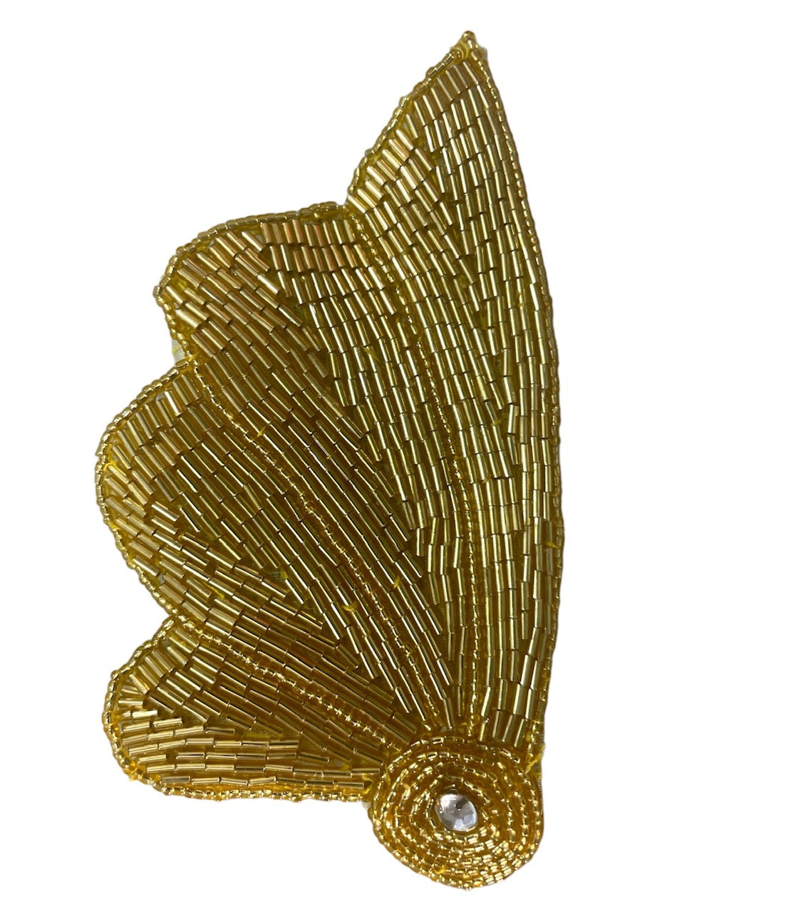 Shell with Gold Beads 5.5" x 3"