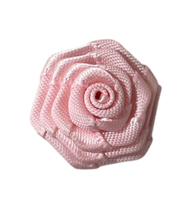 Flower Pink Satin Rose 7/8"