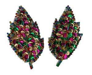 Choice of Single or Pair Leaf Multicolor 3.5" x 2"