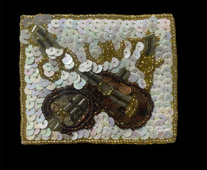 Country Western Motif, Sequin Beaded 2.75" X 3.25"
