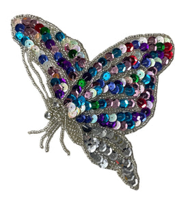 Butterfly with MultiColored sequins 4" x 5.5"