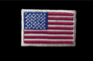 Patriotic American Flag Embroidered 1.75" x 1.25"