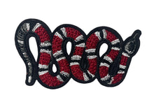 Load image into Gallery viewer, Snake Embroidered Iron-On 3&quot; x 1.75&quot;