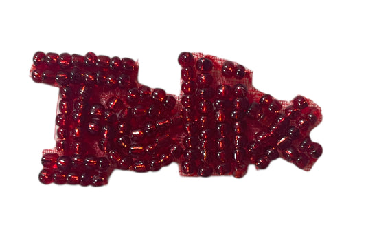 Felix the Cat Word with Red Beads 1.5" x .5"