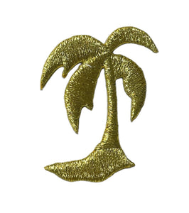 Palm Tree with Gold Metallic Embrodery 1.5" x 1"