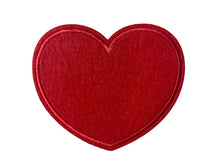 Load image into Gallery viewer, Heart Red Embroidered Iron-on 3&quot; x 3.5&quot;