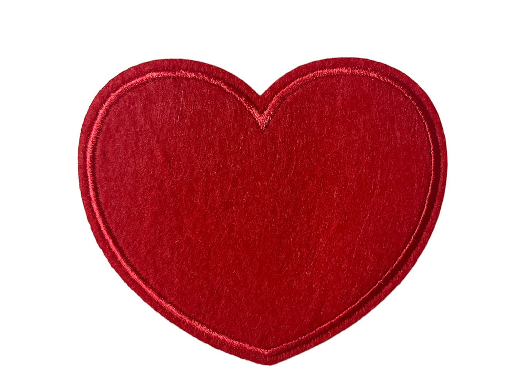 Heart Red Embroidered Iron-on 3
