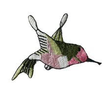 Load image into Gallery viewer, Choice of Color Hummingbird Embroidered Iron-On 2.5&quot; x 2.5&quot;
