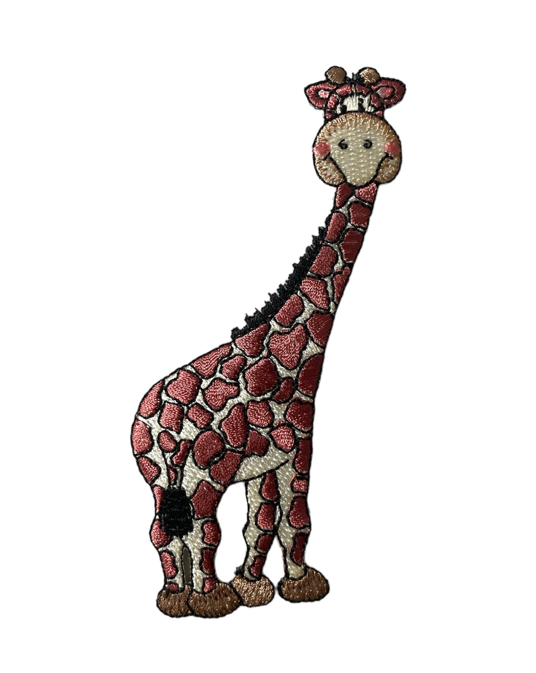 Giraffe with Smiling Face Embroidered 4