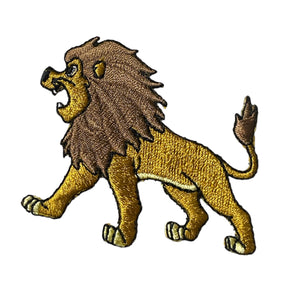 Roaring Lion Embroidered Iron-on 2.5" x 2"