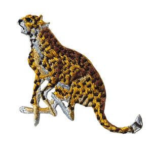 Cheetah Running Embroidered Iron-on 3.5" x 2"