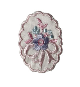 Flower embroidered with Lace 1.5" x 2.5"