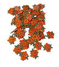 Load image into Gallery viewer, Flower Embroidered Orange, 100 Count .5&quot; x .5&quot;