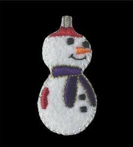 Snowman Embroidered, 2.5" x 1"