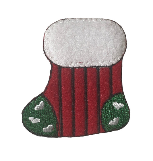 Christmas Stocking Embroidered, 2" x 2"