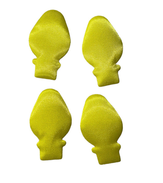 Christmas Lights Set of 4, Puffy Yellow 2" (each)