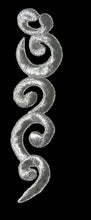 Load image into Gallery viewer, Designer Motif Pair, Metallic Silver Embroidered Iron-on 6&quot;