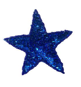 Royal Blue Sequin Star 3"