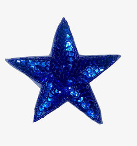 Star Royal Blue Sequins 4"