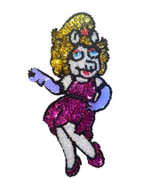 Cartoon Pig Female Dancing with Multi-Color Sequins and Beads 6