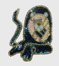 Load image into Gallery viewer, Lion with Yellow and Moonlite Sequins and Beads 3.5&quot;