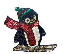 Load image into Gallery viewer, Penguin Skiing 6.5&quot; x 6.5&quot;