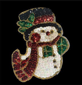 Snowman with Hat and Scarf 4.75" x 4"