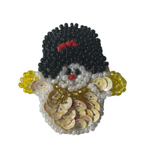 Load image into Gallery viewer, Choice of Size Snowman with Beige Sequins and Multi-Colored Beads