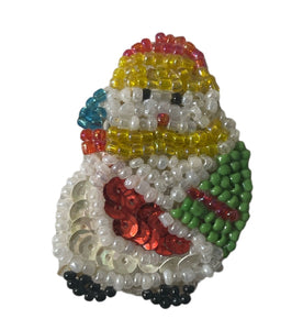 Santa Tiny with Beads 1.75" x 1.25"