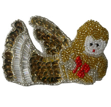 Load image into Gallery viewer, Choice of Holiday Angel with Gold Sequins and Beads 4&quot; x 2.25&quot;