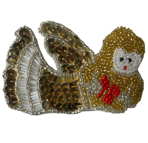 Choice of Holiday Angel with Gold Sequins and Beads 4" x 2.25"