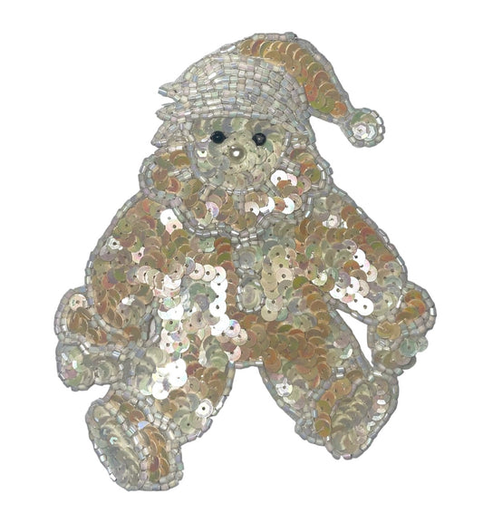 Santa Bear in Beige 5" X 4.5"