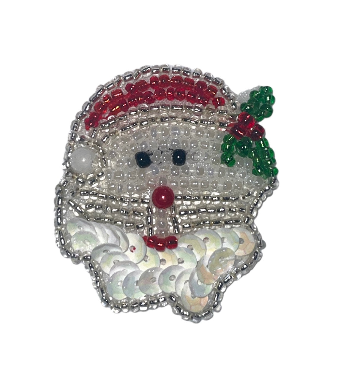 Santa Face with Hat and Holly 2" x 1.5"